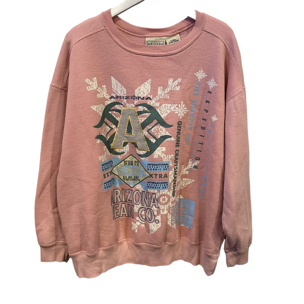 Rare‎ Vintage Ski Arizona Jeans Sweatshirt Snow Logo Pullover Crewneck XL winter